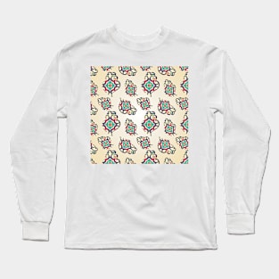 Paisley heart seamless pattern Long Sleeve T-Shirt